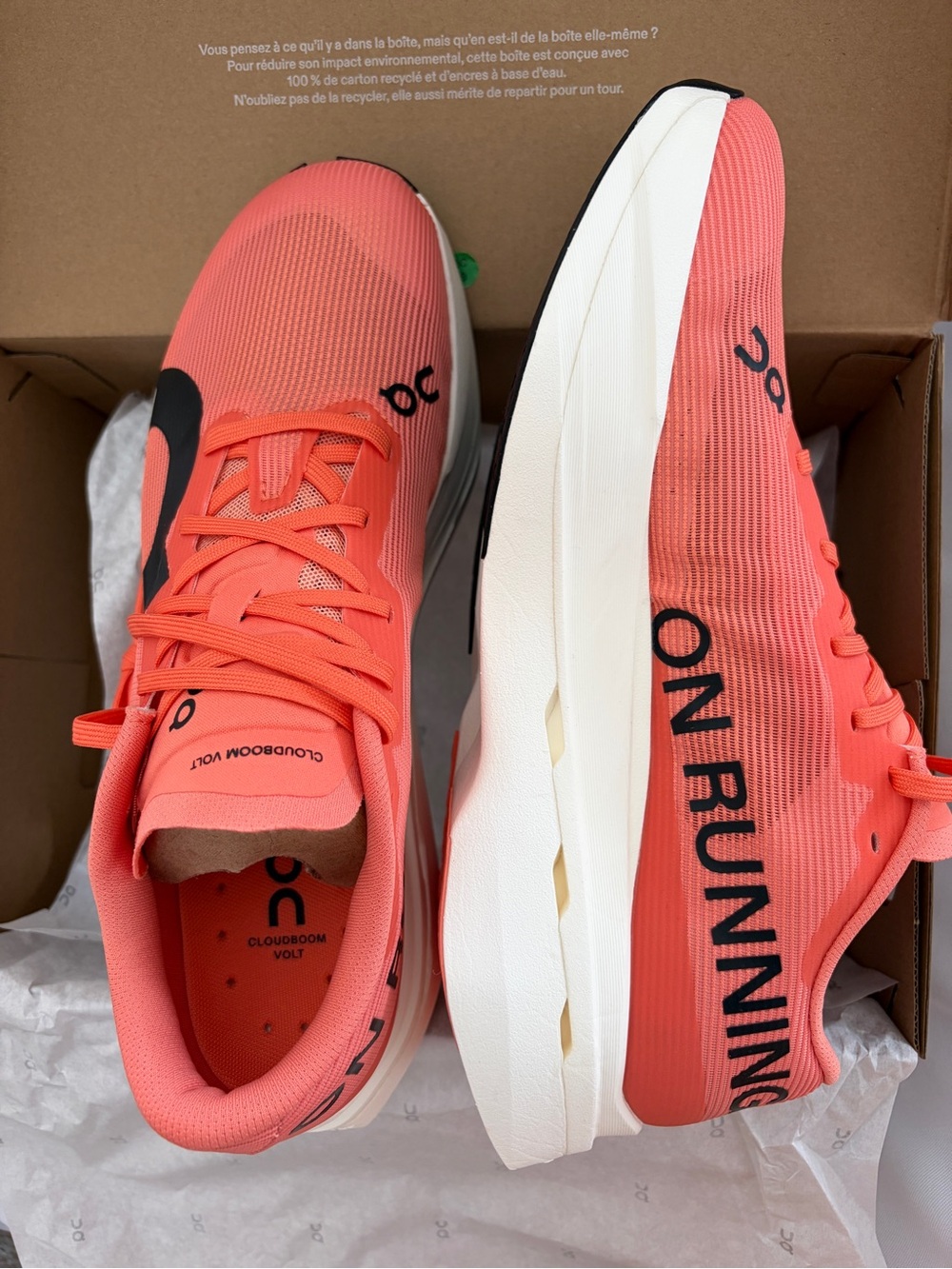 On Running Cloudboom Volt Shoes Men’s Size 10.5 Racing Sunstone Reef
